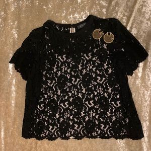 The Limited black lace top